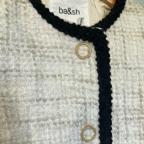 Ba&sh Cream and Black Tweed Lady Jacket - Picture 3 of 7